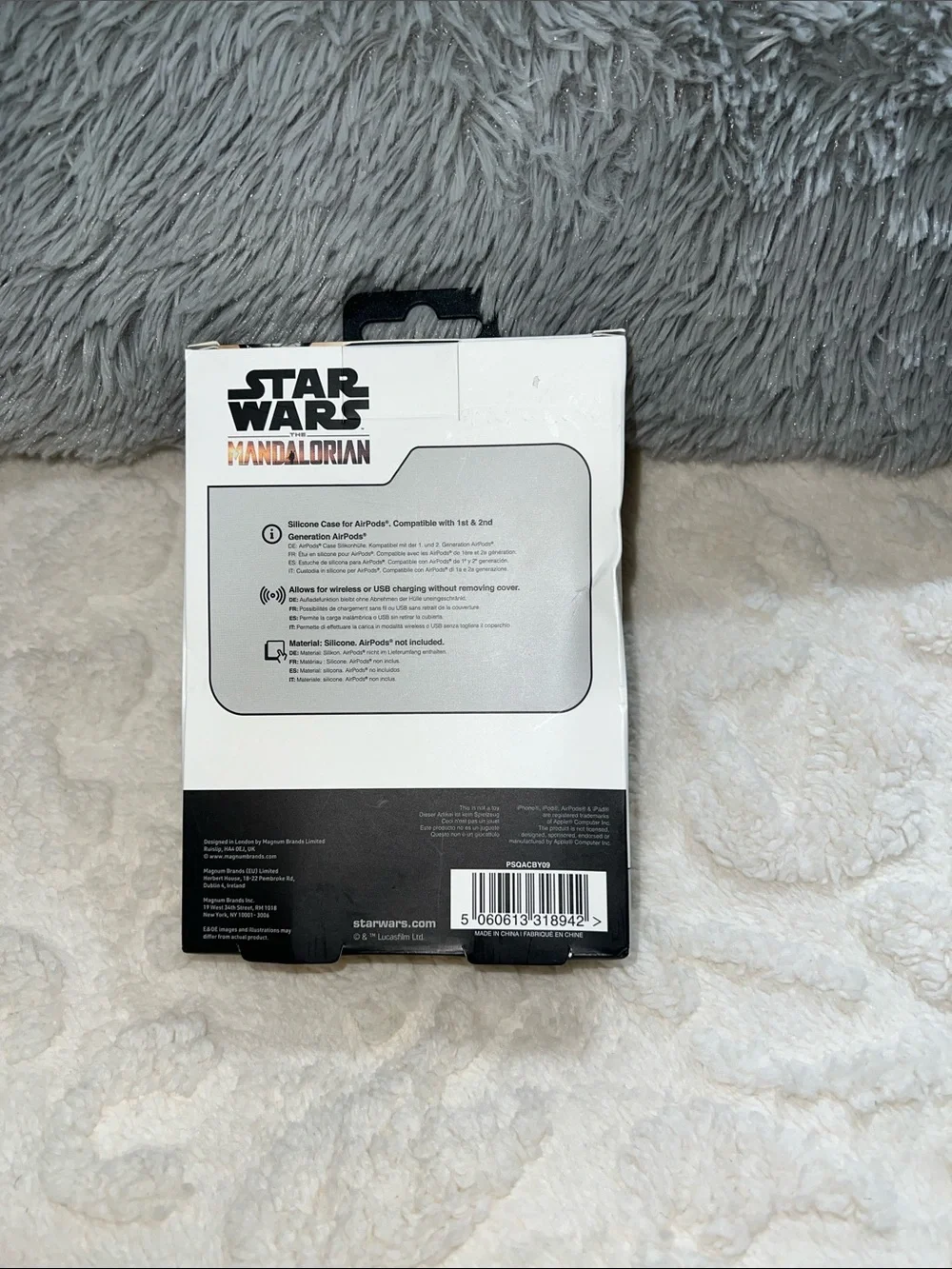 Star Wars The Mandalorian 'The Child' Baby Yoda Gray AirPods Case